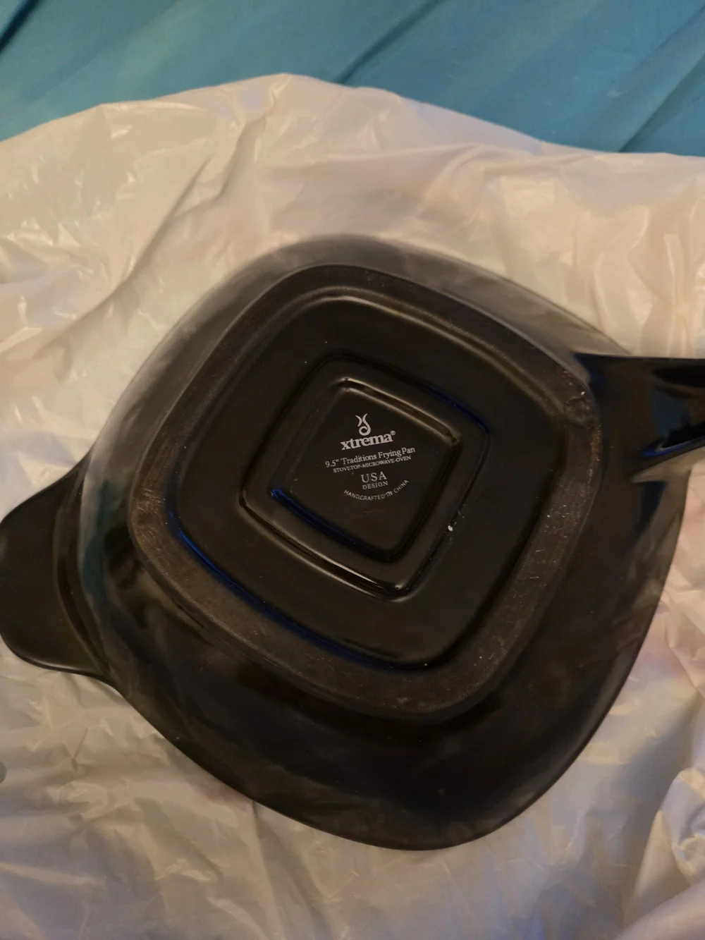 Black Ceramic Square Serving Dish with Handle - Home Kitchen